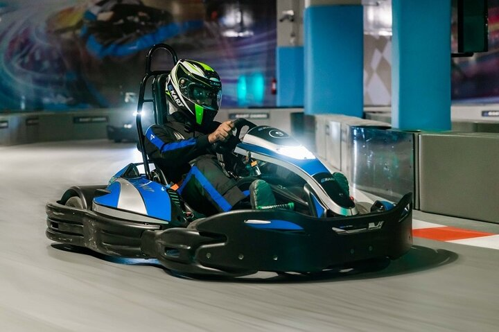 Experience the rush of high-speed electric go-karting in a spacious indoor track perfect for racers of all levels. Challenge your skills and enjoy an eco-friendly adventure in Dubai.